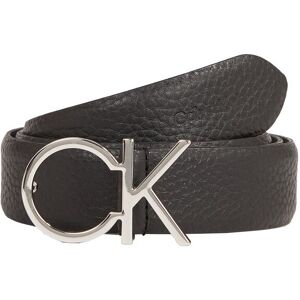 Calvin Klein Ledergürtel »CK LOGO BELT 3.0 PEBBLE« Ck Black Größe 75