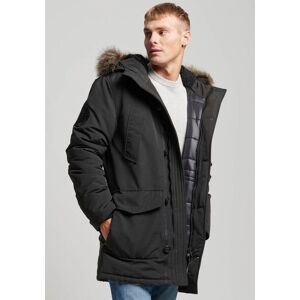 Superdry Steppjacke »EVEREST FAUX FUR HOODED PARKA« Jet Black Größe S