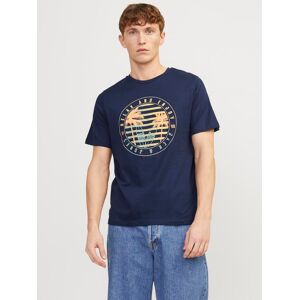 Jack & Jones Kurzarmshirt »JJSUMMER VIBE TEE SS CREW NECK LN« navy blazer Größe L