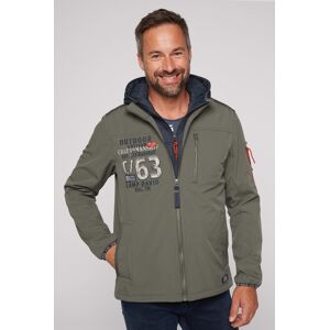 CAMP DAVID Softshelljacke, mit Kapuze, mit Logo-Applikationen vorne und hinten medium khaki Größe M