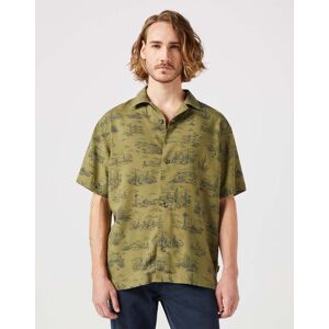 Wrangler Langarmhemd »Wrangler Hemden Resort Shirt« Grün Größe S