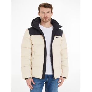 Calvin Klein Steppjacke »CRINKLE NYLON COLOR BLOCK PUFFER«, mit Kapuze Stony Beige Größe XXL