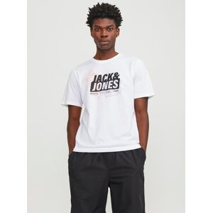 Jack & Jones Rundhalsshirt »JCOMAP LOGO TEE SS CREW NECK SN« White Größe M