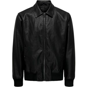 ONLY & SONS Lederjacke »ONSKANE PU JACKET OTW« black Größe M