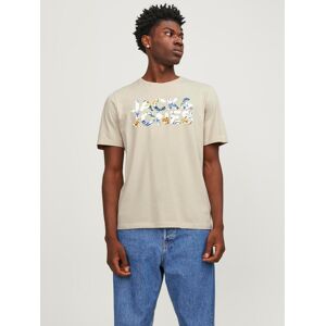 Jack & Jones Rundhalsshirt »JJEJEFF CORP LOGO TEE SS O-NECK SN« Moonbeam Größe XL