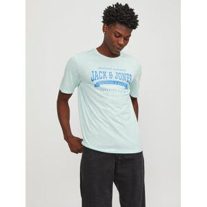 Jack & Jones Rundhalsshirt »JJELOGO TEE SS O-NECK 2 COL SS24 SN« Soothing Sea Größe XXL