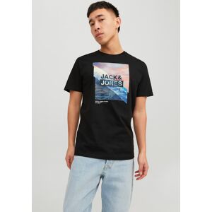 Jack & Jones Rundhalsshirt »JJTRESOR TEE SS CREW NECK« Black Größe S