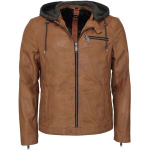 Maze Lederjacke »Lederjacke«, mit Kapuze cognac Größe S