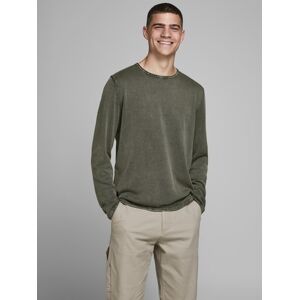 Jack & Jones Rundhalspullover »JJELEO KNIT CREW NECK NOOS« Dusty Olive Größe XXL