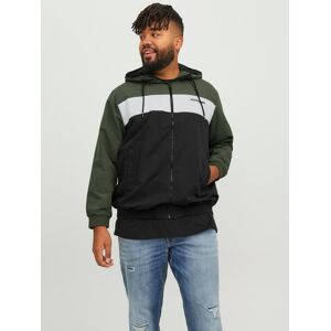 Jack & Jones PlusSize Bomberjacke »JJERUSH HOOD BOMBER NOOS PLS«, mit Kapuze Forest Night Größe 4XL