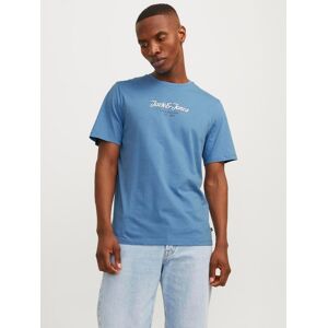 Jack & Jones Kurzarmshirt »JJHENRY TEE SS CREW NECK« pacific coast Größe M