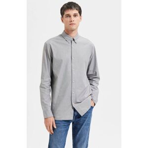 SELECTED HOMME Langarmhemd »SLHSLIMTHEO SHIRT LS« Grey Melange Größe S