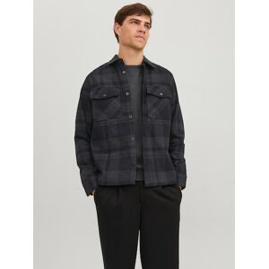 Jack & Jones Karohemd »JPRROY CHECK OVERSHIRT L/S SN« Dark Grey Melange Größe S