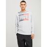 Jack & Jones Hoodie »JJCYRUS SWEAT HOOD: Komfortable Baumwollmischung mit... white melange Größe XXL