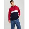 Jack & Jones Kapuzensweatshirt »JJEREID BLOCKING SWEAT HOOD NOOS« Tango Red Größe XL