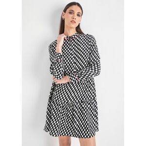 HECHTER PARIS Blusenkleid, mit Print schwarz weiss Größe 42