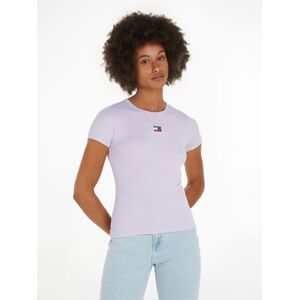 Tommy Jeans Rundhalsshirt »TJW SLIM BADGE RIB TEE«, mit Tommy Jeans... Lavender Flower Größe XL (42)