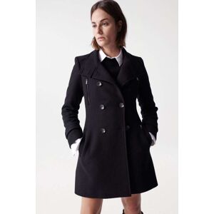 Salsa Wolljacke »Jacken Grace Long Woolen Coat« Schwarz Größe XL