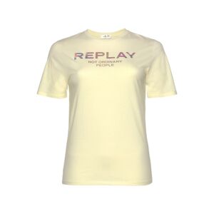 Replay T-Shirt pastel yellow Größe M