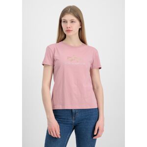 Industries T-Shirt »ALPHA INDUSTRIES Women - T-Shirts Crystal T Wmn« silver pink Größe XS