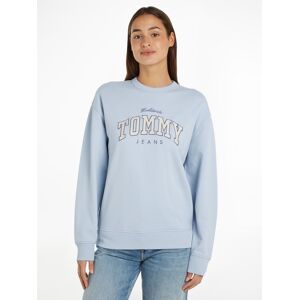 Tommy Jeans Sweatshirt »TJW RLX VARSITY LUXE CREW« Breezy_Blue Größe M (38)