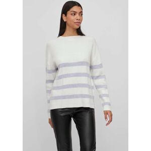 Vila Rundhalspullover »VIRIL STRIPE L/S KNIT TOP - NOOS« White Alyssum Stripes:Sweet lavender Größe L (40)