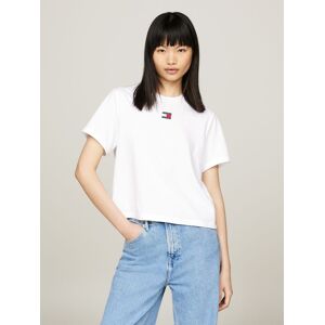 Tommy Jeans T-Shirt »TJW BXY BADGE TEE EXT«, mit grosser Tommy Jeans Logo-Badge White Größe XS (34)