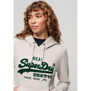 Superdry Kapuzensweatshirt »EMBROIDERED VL GRAPHIC HOODIE« Oat Cream Marl Größe XS