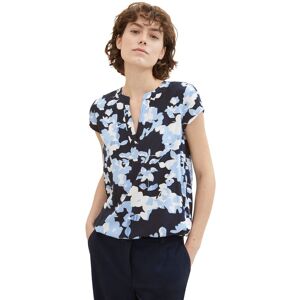 TOM TAILOR Druckbluse blue cut floral design Größe 40