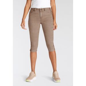 Arizona Caprijeans »Ultra Stretch«, High Waist mit seitlichem Streifen beige Größe 38