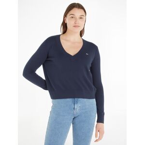 Tommy Jeans V-Ausschnitt-Pullover »TJW ESSENTIAL VNECK SWEATER« Twilight Navy Größe S (36)