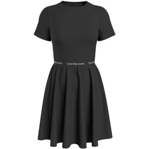 Calvin Klein Jeans Plus Skaterkleid »PLUS LOGO ELASTIC SS DRESS«, Grosse Grössen Ck Black Größe XXL (44)