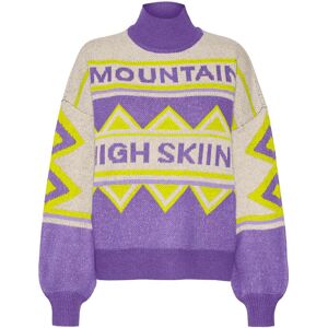 Vero Moda Strickpullover »VMGLAZE LS HIGHNECK PULLOVER GA« lilac Pattern:W BIRCH + SAND VERBENA + SULPHUR SPRING Größe L (40)