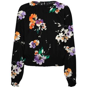 Vero Moda Blusenshirt »VMSHILAH NAJA LS SHORT TOP WVN GA« Black AOP:Penny Größe S (36)