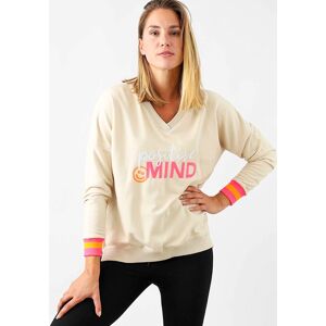 Zwillingsherz Sweatshirt beige Größe L/XL