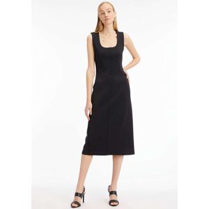 Calvin Klein Midikleid »TECHNICAL KNIT MIDI DRESS«, mit tiefem... Ck-Black Größe 34