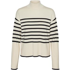 Vero Moda Strickpullover »VMNEWHAPPINESS LS HIGHNK PULLOVER GA BOO« Birch Stripes:W. BLACK Größe M (38)