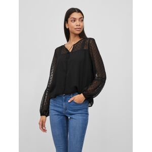 Vila Blusenshirt »VIEDEE L/S TOP - NOOS« Black Größe 38 (M)