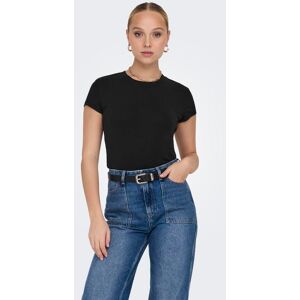 ONLY Kurzarmshirt »ONLELINA S/S O-NECK SHORT TOP JRS NOOS« Black Größe S (36)