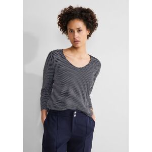 STREET ONE Langarmshirt deep blue melange Größe 38