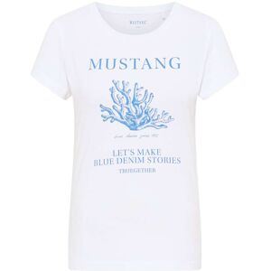 MUSTANG Kurzarmshirt »Print-Shirt« weiss Größe XS