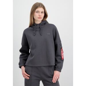 Industries Hoodie »ALPHA INDUSTRIES Women - Hoodies X-Fit Label OS... vintage grey Größe M