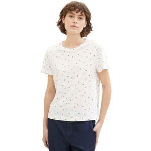 TOM TAILOR Print-Shirt offwhite mutlicolor minimal Größe S