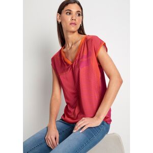 HECHTER PARIS Shirtbluse pink-orange-gemustert Größe 46