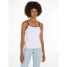 Tommy Jeans Spaghettitop »TJW SLIM SCRIPT BINDING TOP«, mit Tommy Jeans... White Größe M (38)