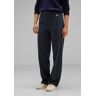 STREET ONE Stoffhose »Damenhose Straight leg Buttons HW«, Zierknöpfe an den... deep blue Größe 46