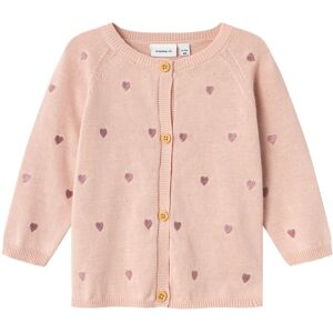 Name It Strickpullover »NBFBEHEART LS KNIT CARD« sepia rose Größe 62