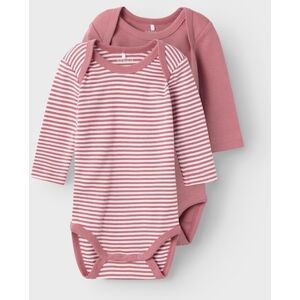 Name It Schlafanzug »NBNBODY 2P LS Y/D CORE NOOS«, (Set, 2 tlg.) mesa rose Größe 56