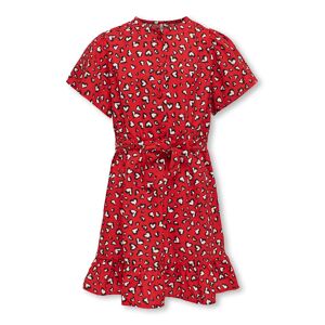 KIDS ONLY Minikleid »KOGPALMA S/S DRESS PTM« flame scarle Größe 164