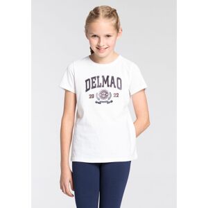 DELMAO T-Shirt »für Mädchen«, mit grossem Delmao-Glitzer-Print weiss Größe 152/158